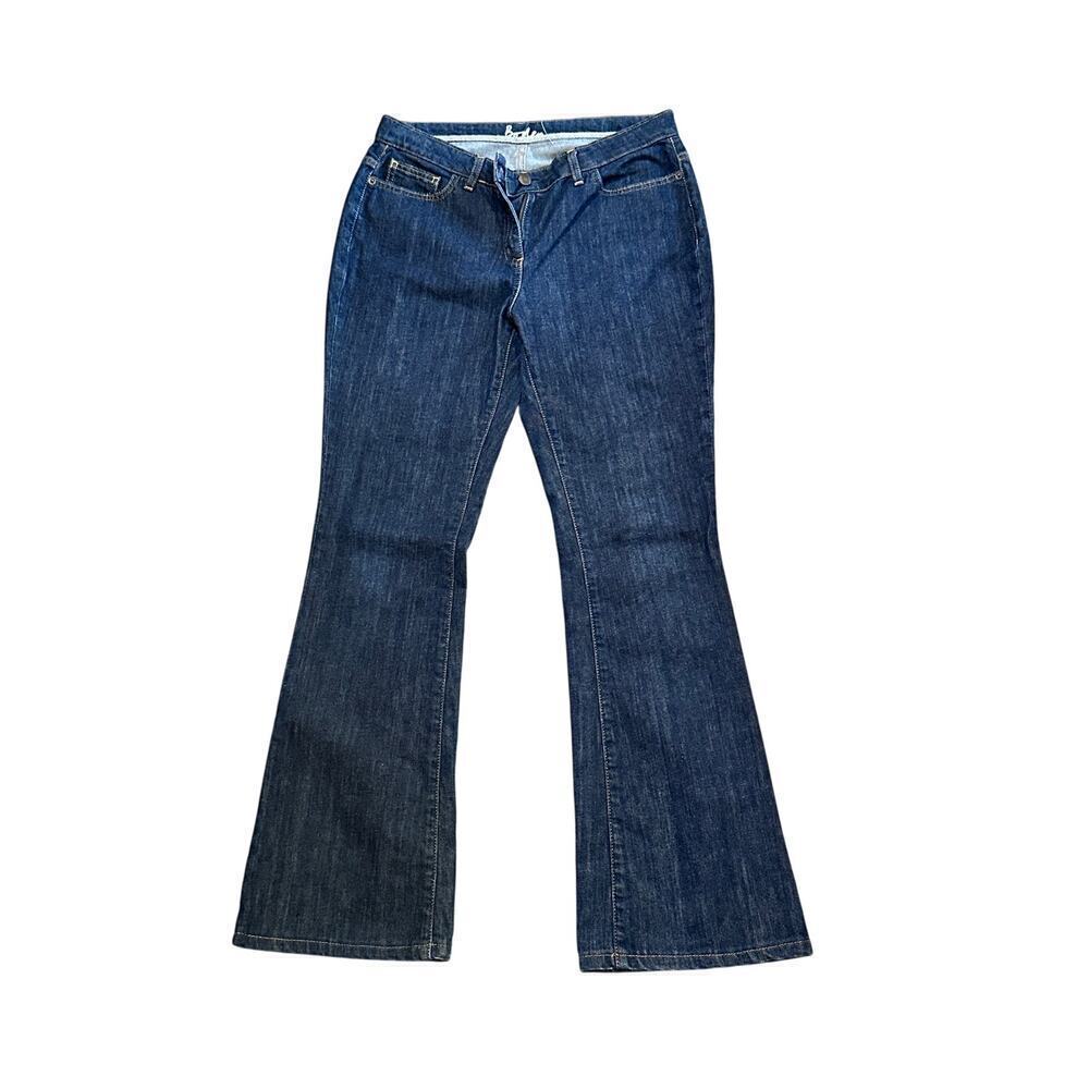 Boden Women's Blue Cotton Blended High Waisted Bootcut Denim Jeans Size 10L